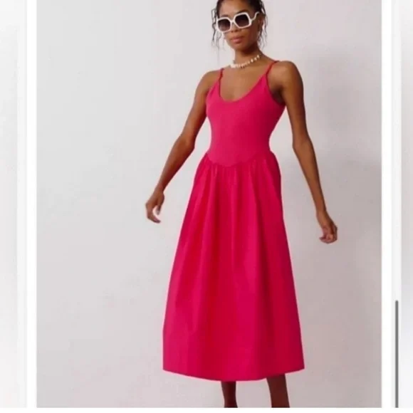 Free People Dylan dress in hot pink - Picture 5 of 7